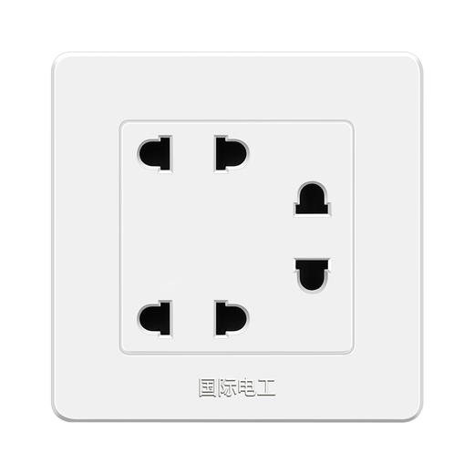 44元六孔插座白色暗装二二二插86型家用插座六孔面板发物流运费到付