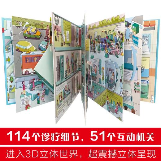 医院立体书3-6岁揭秘医院3D翻翻书AR儿童百科全书POPUP科普立体书 商品图2