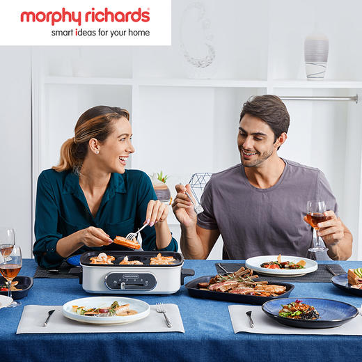 英国摩飞|舒淇同款 明星代言 摩飞多功能料理锅电烧烤肉锅炉网红锅涮烤一体家用蒸煮炒煎电火锅 型号：MR9088（付款后三天内发货） 商品图3