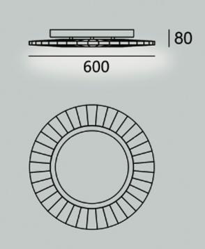 NS家居nsfurniture现代简约太阳灯白色圆形吸顶灯NSLT-CE-N006010600WH 商品图2