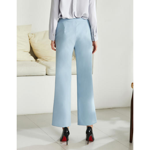 EITIE爱特爱秋季新款时尚百搭通勤职业显瘦休闲直筒长裤女裤6005717 商品图5