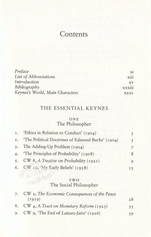 【中商原版】凯恩斯基本理论 英文原版 (PBC)The Essential Keynes John Maynard Keynes 经济学理论 商品图4