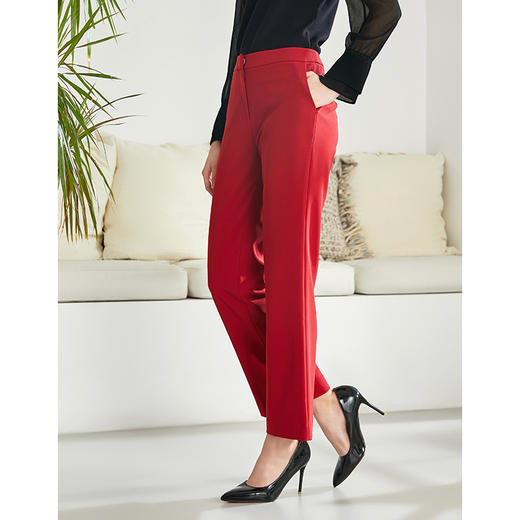 EITIE爱特爱秋季新款时尚百搭通勤职业显瘦休闲直筒长裤女裤6005717 商品图10