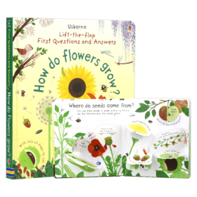 儿童问与答 花朵如何生长 英文原版 Usborne First Questions And Answers How Do Flowers Grow 早教儿童科普翻翻书 英文版