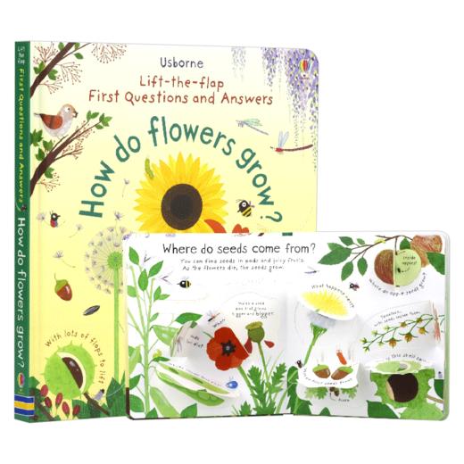 儿童问与答 花朵如何生长 英文原版 Usborne First Questions And Answers How Do Flowers Grow 早教儿童科普翻翻书 英文版 商品图0