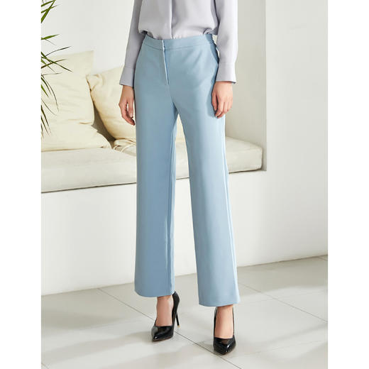 EITIE爱特爱秋季新款时尚百搭通勤职业显瘦休闲直筒长裤女裤6005717 商品图4