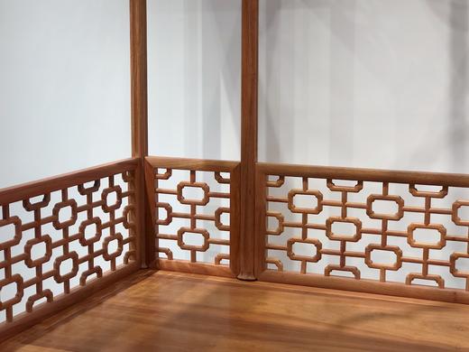 红桥红  家具严选  缅甸花梨（大果紫檀）  【200八柱十字海棠纹 明式架子床】 商品图3