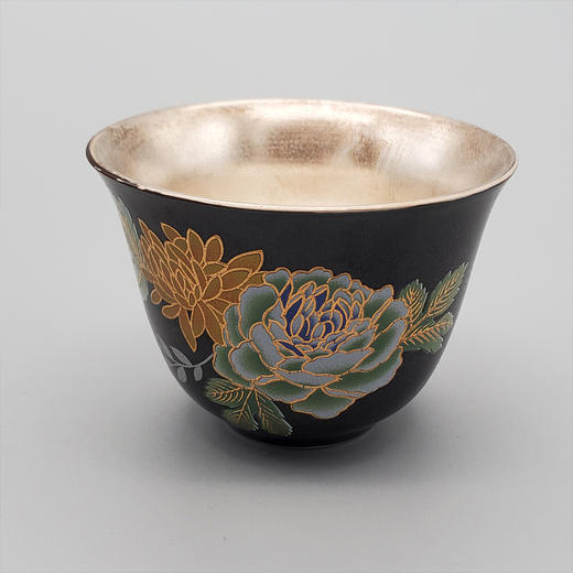 鎏银茶杯 齐派篆刻 复古风陶瓷鎏银杯 定制礼品