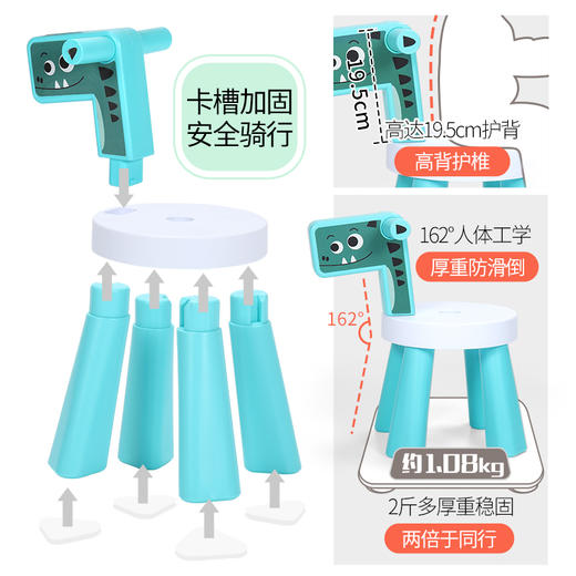 欢乐客多功能积木桌滑道儿童积木益智拼装玩具大颗粒男孩1-2-3-6岁女 商品图3