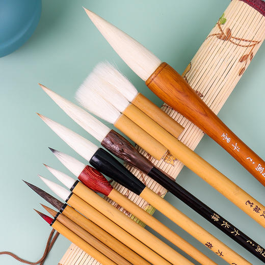 国画毛笔套装8件套初学入门10件套装进阶级国画山水绘画写意花鸟画