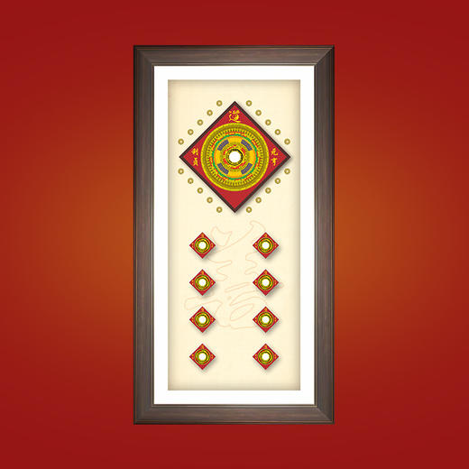 九星罗盘靠山相框装饰画 竖款 商品图2