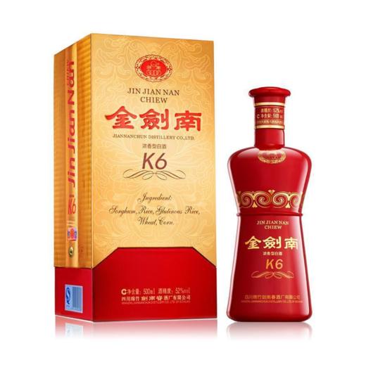 52劍南春金劍南k6整件6瓶500ml