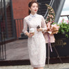 XGT-Q2363清新优雅，改良蕾丝印花中国风旗袍 商品缩略图2