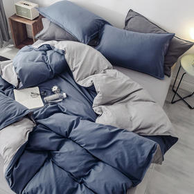 【北欧ins风四件套】北欧ins风1水洗棉四件套 单人床单被套纯色四件套