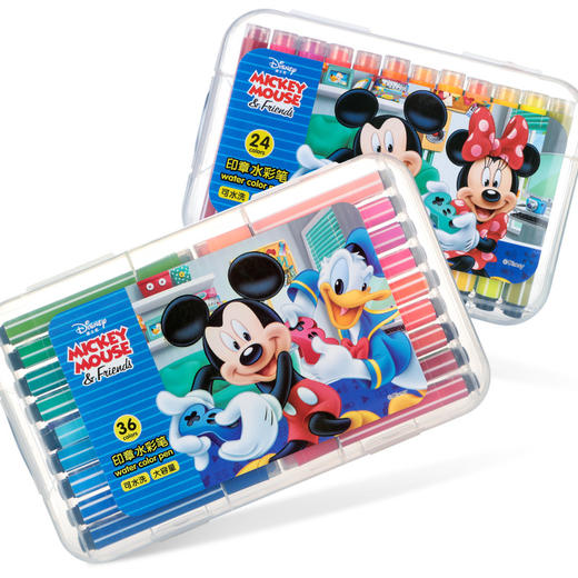 【迪士尼儿童绘画无毒彩色笔36色】幼儿园小学生文化用品印章水彩笔 商品图4