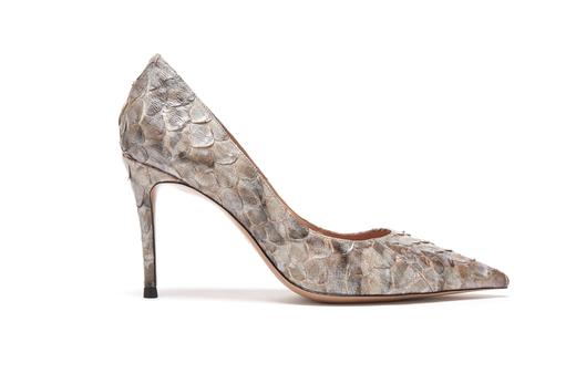 Westory新秋幻彩蟒蛇优雅珊瑚啡尖头高跟鞋W20CE70071 商品图5