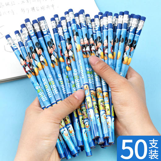 【迪士尼儿童50支桶装铅笔】小学生可爱卡通学习文化用品hb铅笔 商品图1