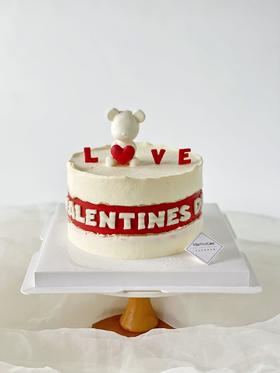 定制款裸蛋糕 - 恋爱小熊