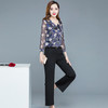 YW-LRX-WE316印花时尚，气质修身舒适两件套 商品缩略图1