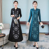 DJ-FS8069秋季新款中式立领盘扣刺绣连衣裙 商品缩略图0