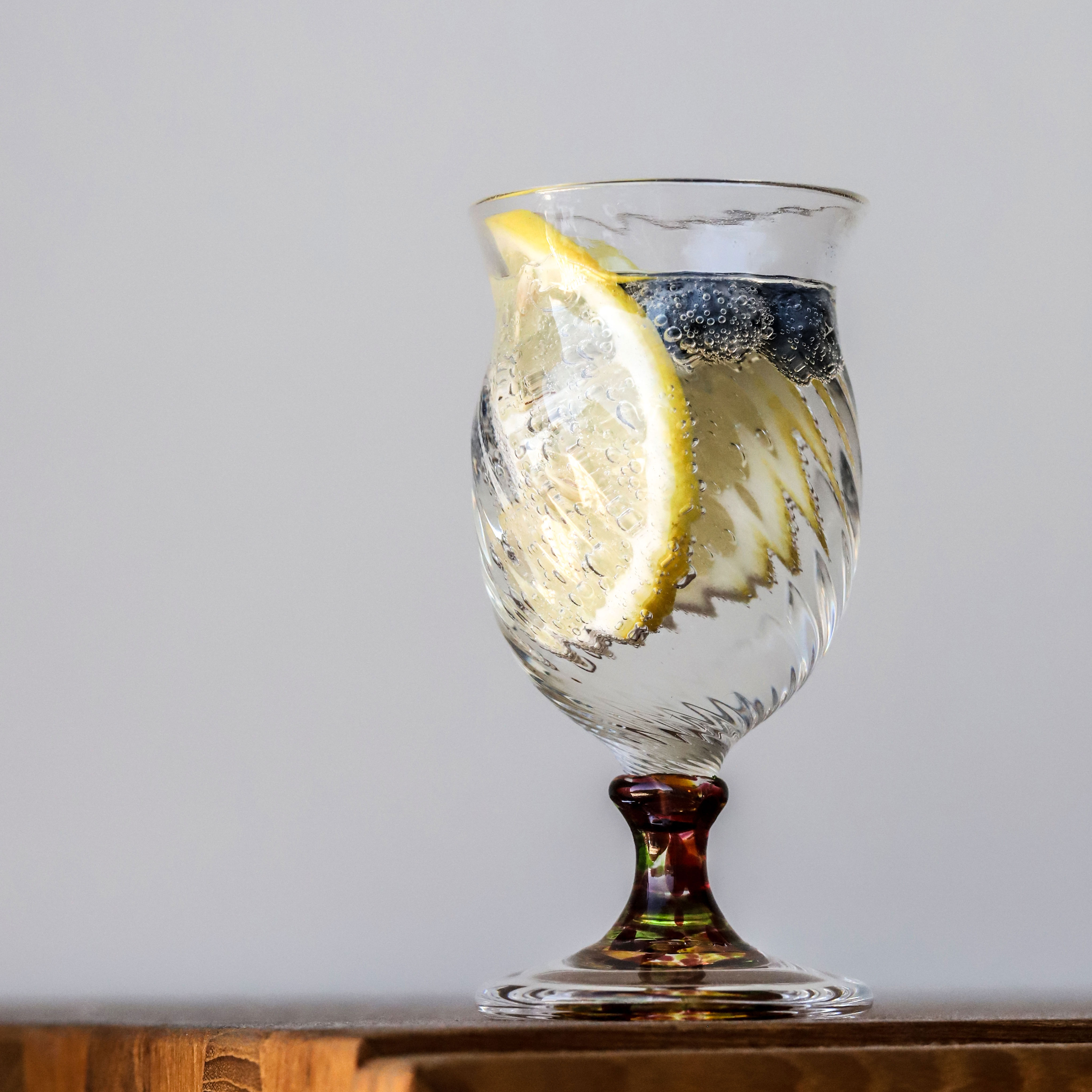 日本 小林亮二 彩色玻璃杯 高足杯 条纹 啤酒杯汽水杯日式复古