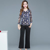 YW-LRX-WE316印花时尚，气质修身舒适两件套 商品缩略图0