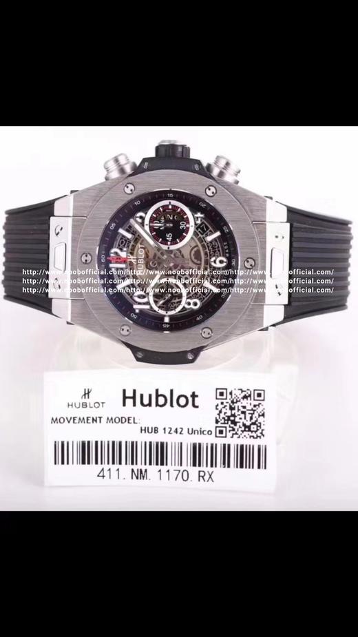 N高端狠货来袭 n匠心之作 恒宝精品横空出世 宇舶BIG BANG系列411.NM.1170.RX腕表 搭载手动7750机芯机械改装HUB1241Unico 表径45.5毫米 钛金属陶瓷 振频2880 商品图1