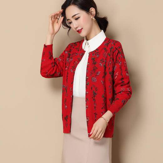 SM  VYB1105宽松大码羊毛开衫针织衫毛衣外套 商品图0