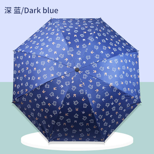 【多色可选】卡通猫咪晴雨伞黑胶超强防紫外线学生男女遮阳伞8骨骨架折叠伞FZ20210 商品图4
