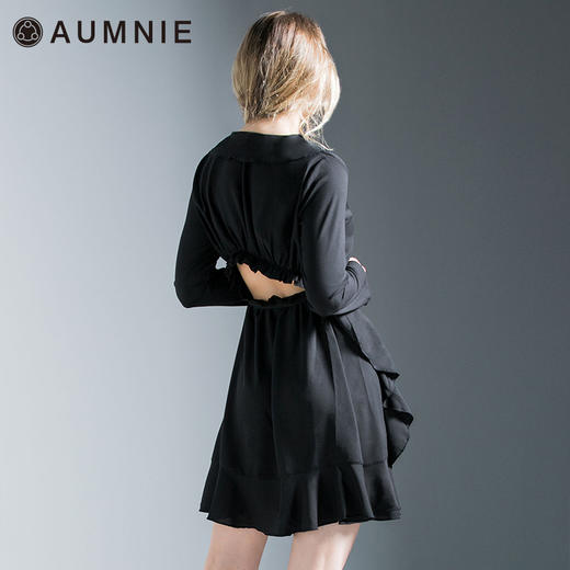 荷叶边绑带连衣裙 / Ruffled Wrap Mini Dress 商品图3