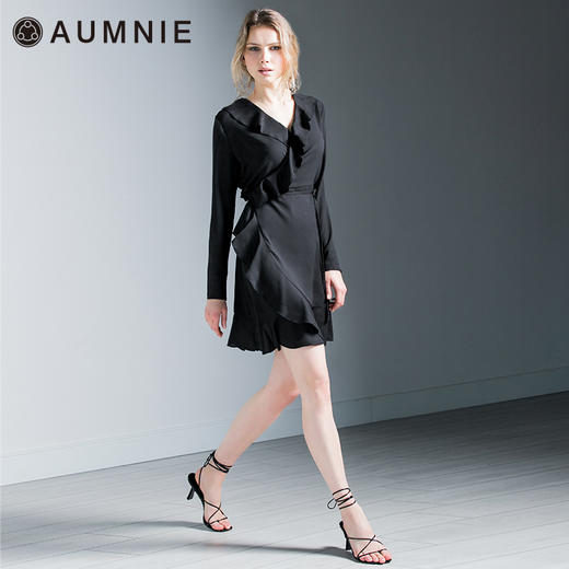 荷叶边绑带连衣裙 / Ruffled Wrap Mini Dress 商品图2