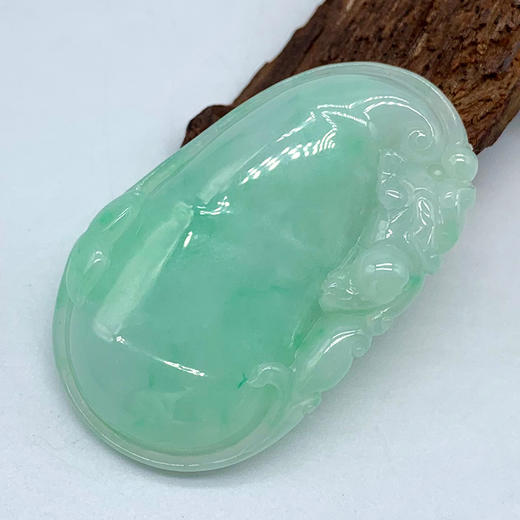 派瑞翡翠 翡翠竹节 糯种 绿色 商品图3