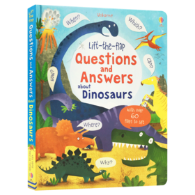 问与答翻翻书 关于恐龙 英文原版 Usborne Questions And Answers About Dinosaurs 英文版儿童英语启蒙绘本 恐龙知识百科
