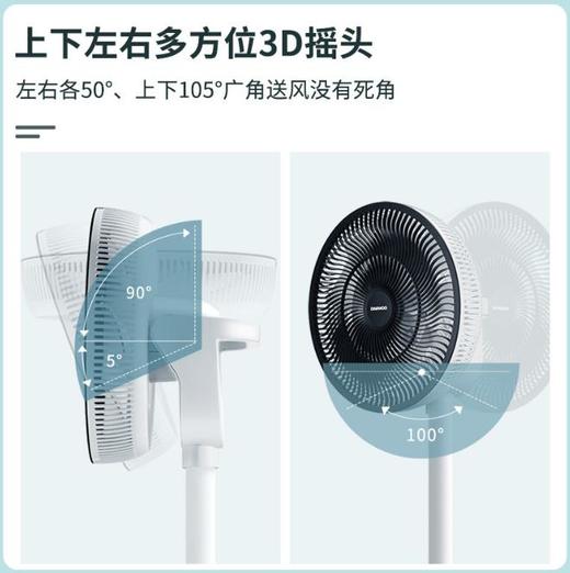 *大宇电风扇F1果岭风落地家用静音摇头台立大风力对流空气循环扇 商品图1
