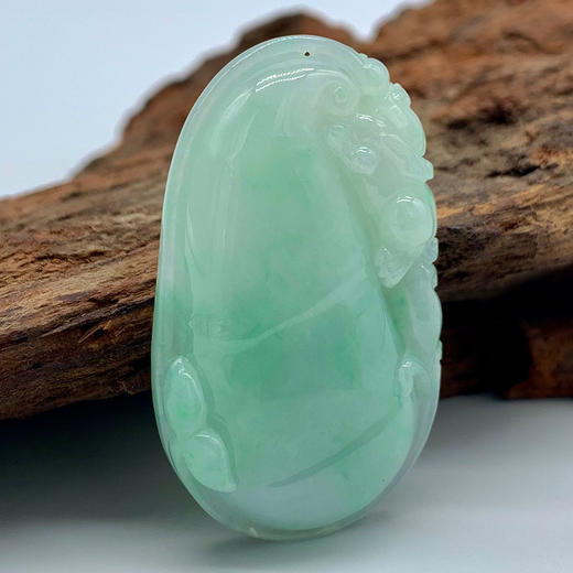 派瑞翡翠 翡翠竹节 糯种 绿色 商品图0