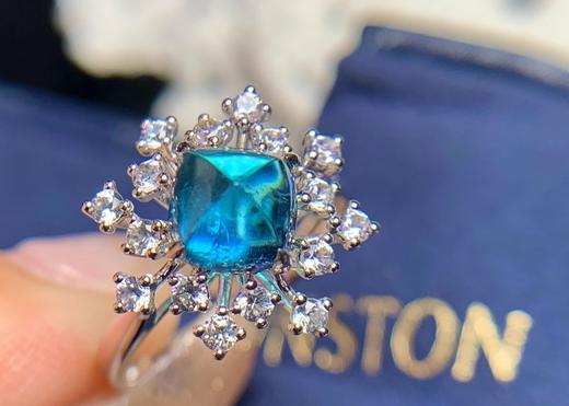 【蓝糖塔碧玺戒指】y-18k蓝糖塔碧玺戒指主石:1.56ct 总重:2.