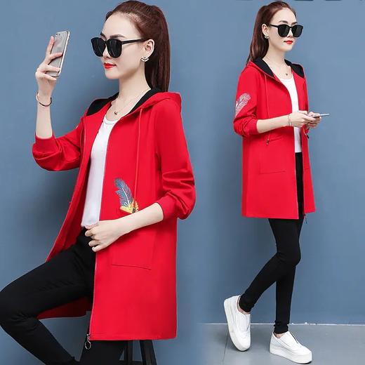 【七夕特惠价】AHM-yka9954新款时尚气质休闲宽松长袖中长款外套 商品图6