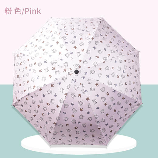 【多色可选】卡通猫咪晴雨伞黑胶超强防紫外线学生男女遮阳伞8骨骨架折叠伞FZ20210 商品图2