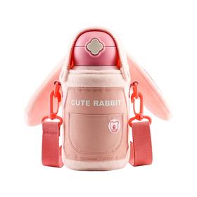 杯具熊儿童直饮保温杯带吸管毛绒杯兔子20    BJX