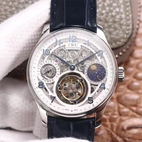 TW万guoIW504501葡萄牙鏤空系列，尺寸42mm，动储72小时，手动上链机芯，皮表带，透底，男士腕表