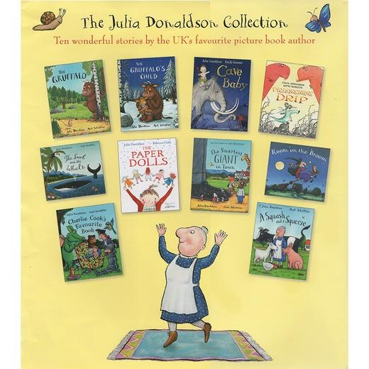 英国桂冠作家 Julia Donaldson 茱莉亚唐纳森 儿童图画故事书10册大开本套装 The gruffalo 咕噜牛系列 商品图1