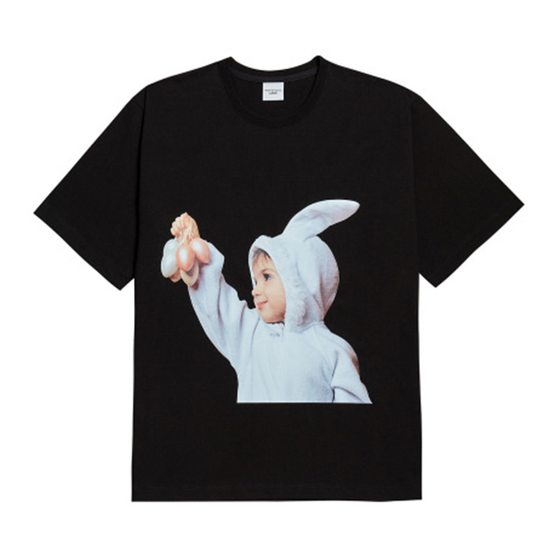 ACME DE LA VIE BABY FACE HALF SLEEVE RABBIT 短袖T恤 BLACKJPY带授权招加盟代理