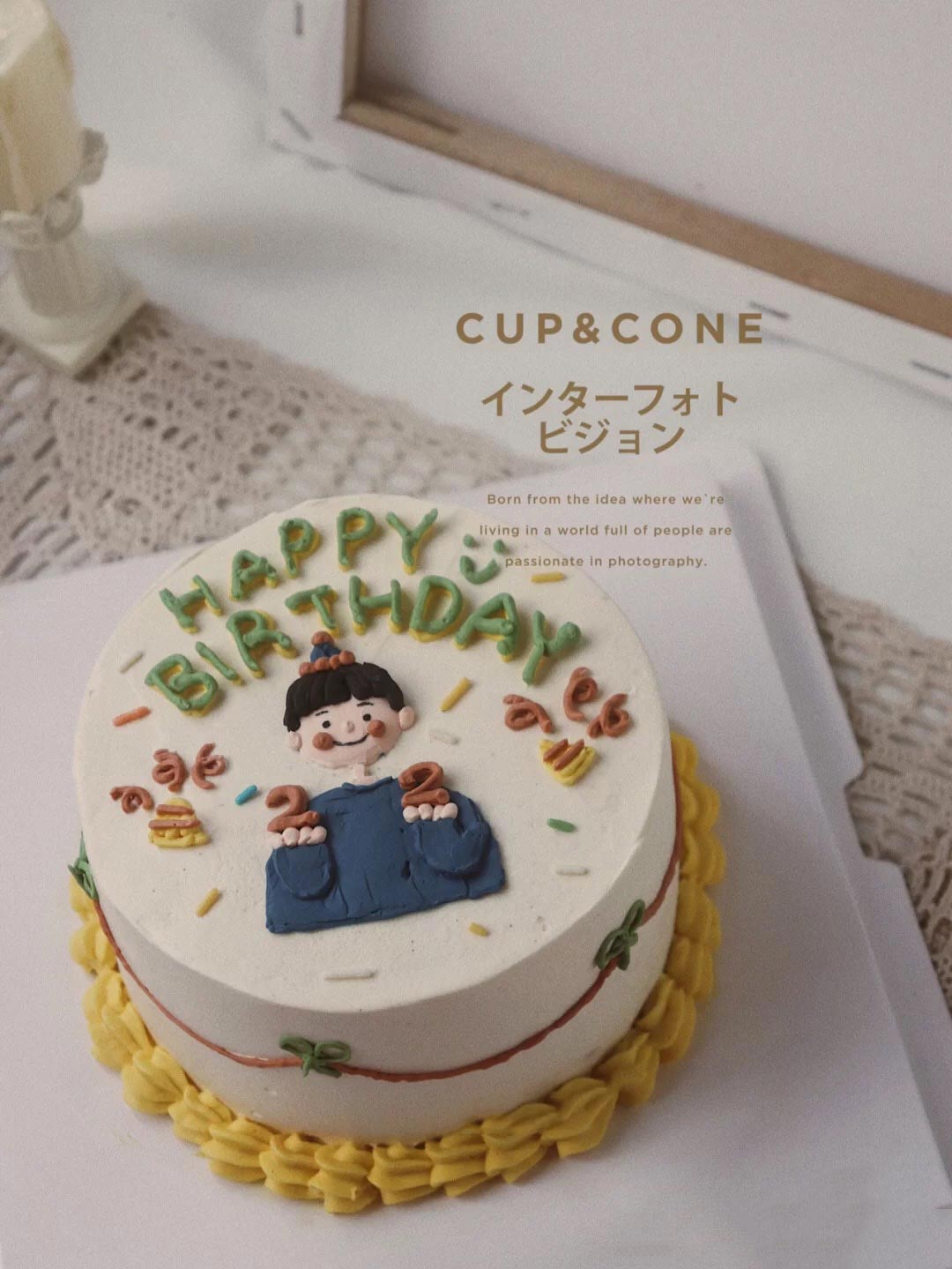 狮子家-网红ins风蛋糕 手绘小男孩 生日蛋糕 纪念日蛋糕 聚会 仪式感必备