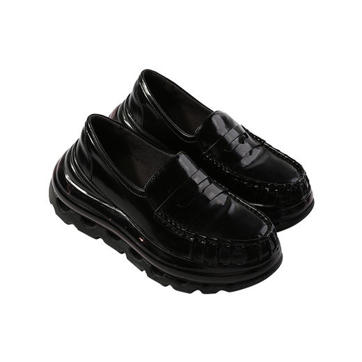 气垫底 小皮鞋你想不到的碰撞纯手工厚底镜面鞋