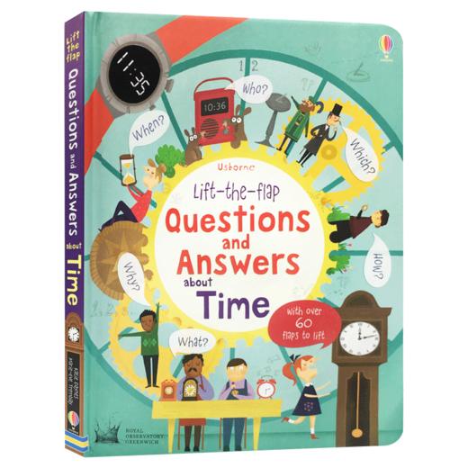 问与答翻翻书 关于时间 英文原版 Usborne Questions And Answers About Time 英文版儿童英语早教书绘本 时间知识百科 商品图0