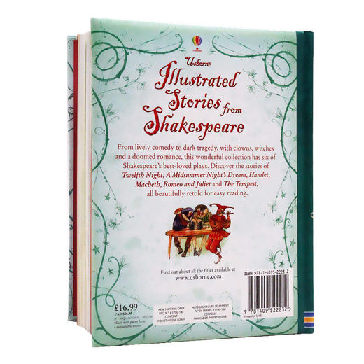 莎士比亚插图故事合集 英文原版 Usborne Illustrated Stories from Shakespeare 尤斯伯恩 精装全彩插画版 学生英语课外阅读 商品图1