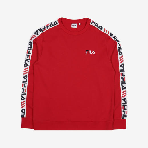 FILA斐乐韩国胶带标志运动衫红色FS2POC3108X_DRDJPY带授权招加盟代理 商品图0
