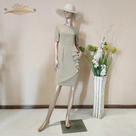 【断码】LC//XL/XXL码•丨“美丽时代”连身裙（茶青）P