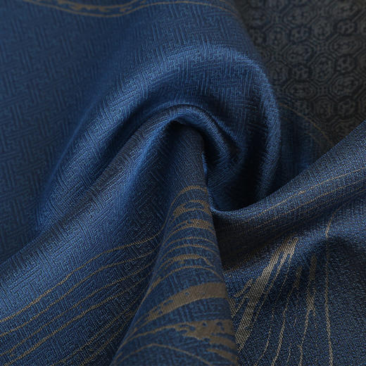 SAINTJOY/上久楷宋锦围巾 水墨幻影深宝蓝色SCS20001 商品图6