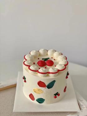 狮子家-网红蛋糕ins风樱桃手绘 生日蛋糕 纪念日蛋糕 聚会 仪式感必备